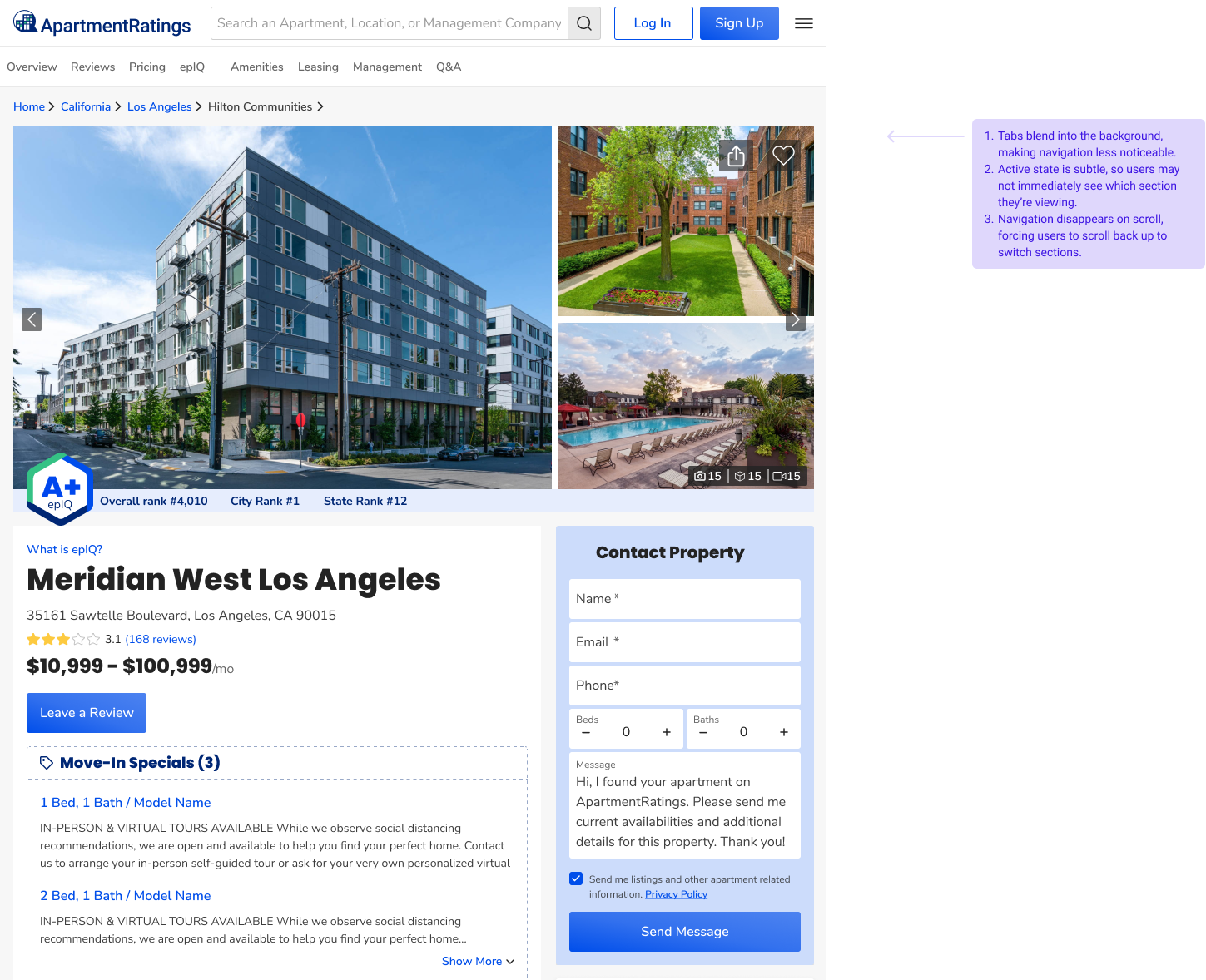 Community Page Navigation 1